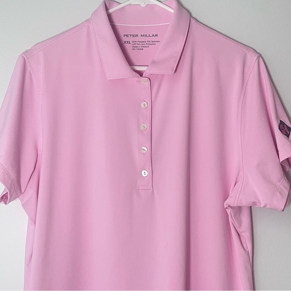 Peter Millar Women's Golf Polo Pink UPF 50+ Size XXL - Picture 2 of 9
